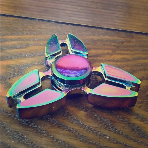 Metallic Rainbow Fidget Spinner - Picture 1 of 2